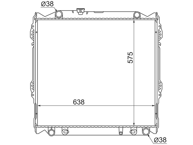 Деталь SAT Радиатор Toyota Land Cruiser Prado (J90) 96-02 / 4Runner 95-02