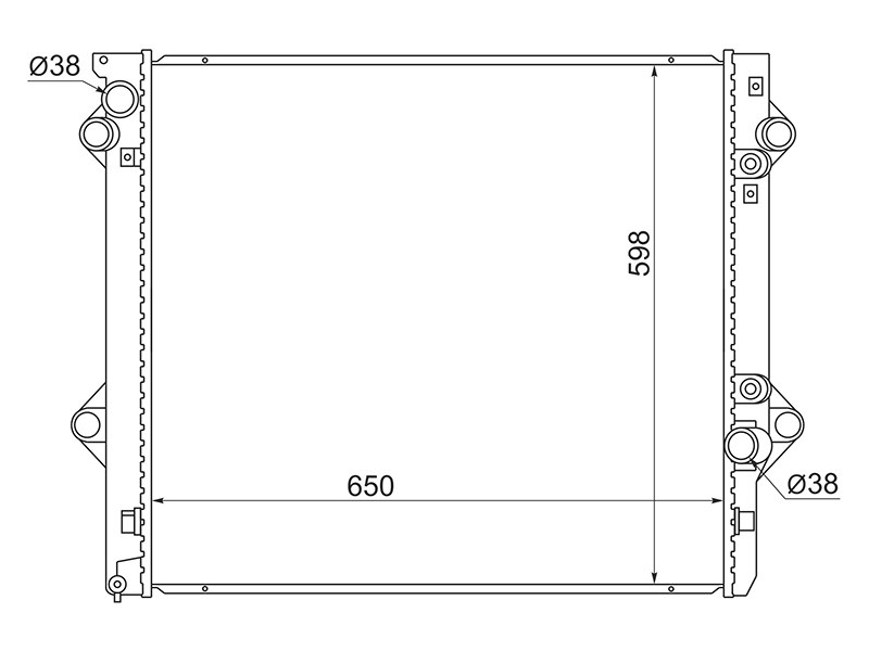 Деталь SAT Радиатор Toyota Land Cruiser Prado (J120) 02-09 / 4Runner 02-09